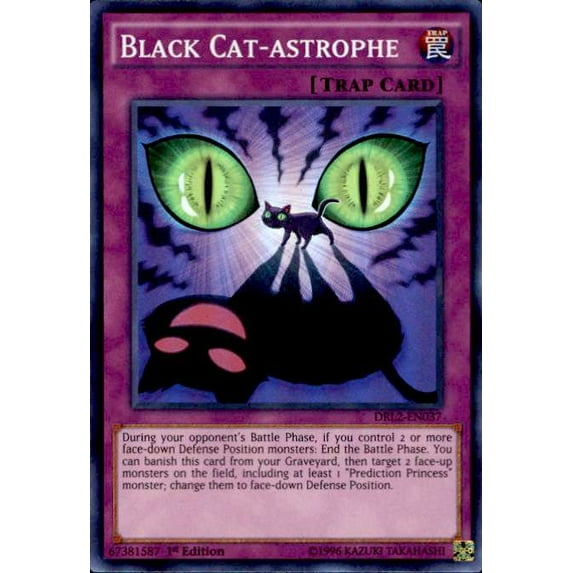 YuGiOh Dragons of Legend 2 Super Rare Black Cat-astrophe DRL2-EN037
