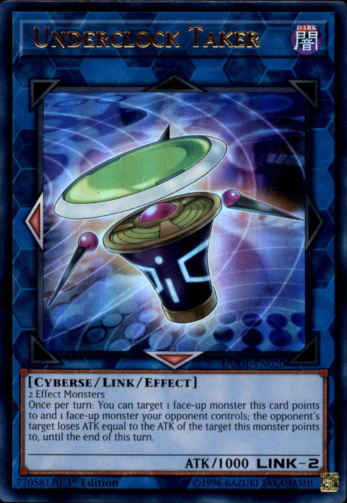 yugioh duel devastator cards YuGiOh Duel Devastator Ultra Rare Underclock Taker DUDE-EN020