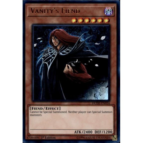YuGiOh Duel Devastator Ultra Rare Vanity's Fiend DUDE-EN034