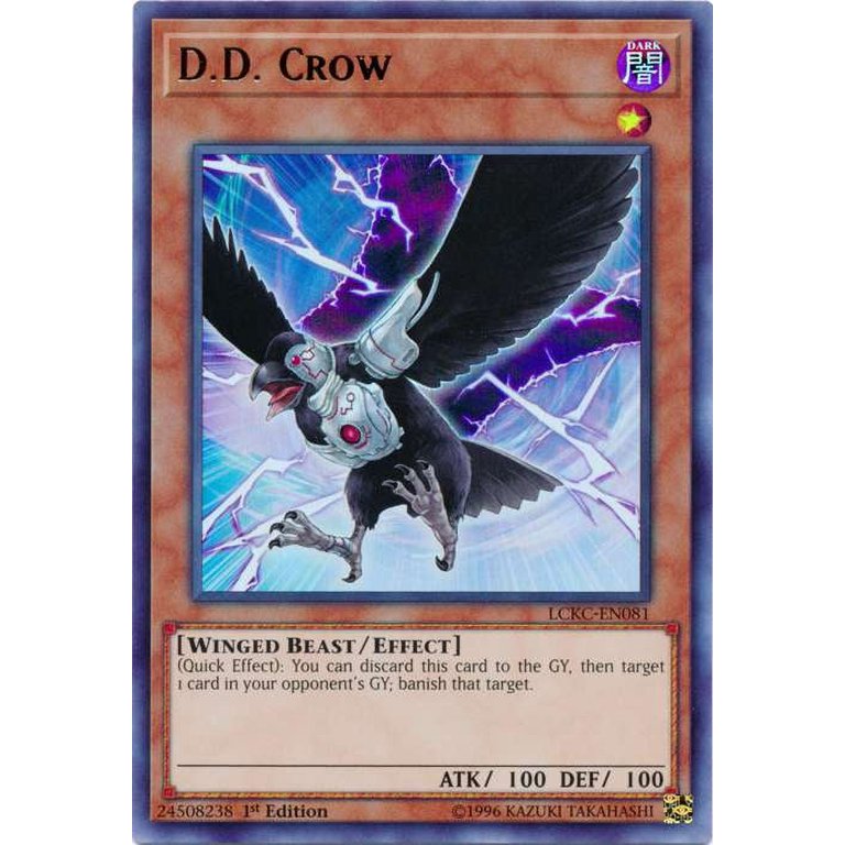 crow yugioh card Yu-Gi-Oh Duelist Pack 1st Edition Booster Box During battle between this attacking card and a Defense Position monster whose DEF is lower than the ATK of this card Yu-Gi-Oh Strike of Neos Single