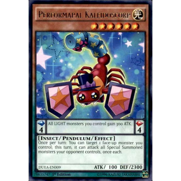 YuGiOh Duelist Alliance Rare Performapal Kaleidoscorp DUEA-EN009