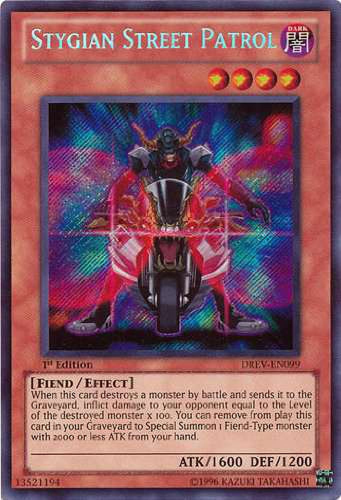 YuGiOh Duelist Revolution Secret Rare Stygian Street Patrol DREV-EN099
