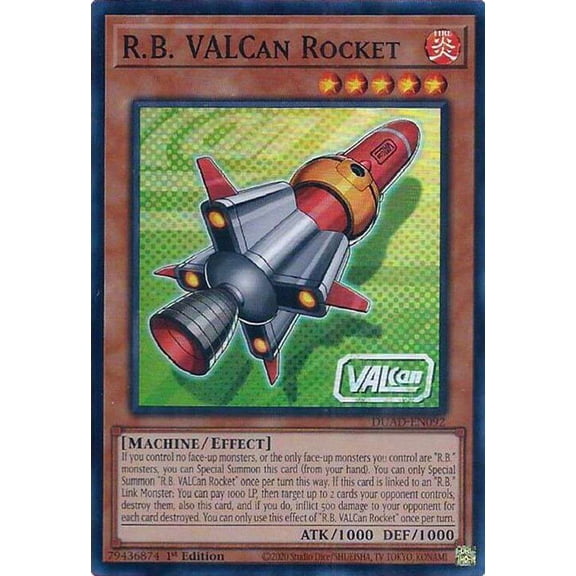 YuGiOh Duelist's Advance Super Rare R.B. VALCan Rocket DUAD-EN092