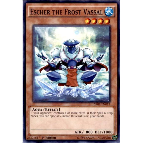 YuGiOh Emperor of Darkness Structure Deck Common Escher the Frost Vassal SR01-EN013