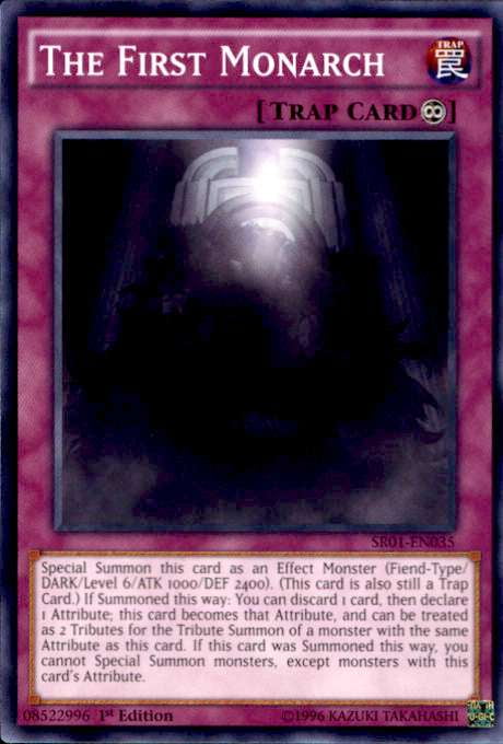 monarch structure deck yugioh YuGiOh Emperor of Darkness Structure Deck Common The First Monarch  SR01-EN035