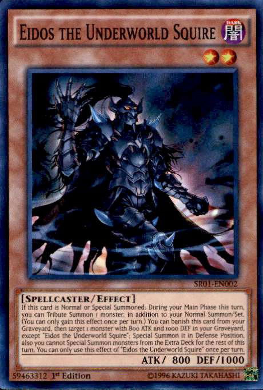 YuGiOh Emperor of Darkness Structure Deck Super Rare Eidos the Underworld  Squire SR01-EN002 - Walmart.com