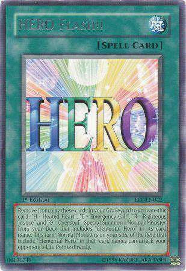 遊戯王 英語版 ヒーローフラッシュ！！ EOJ-EN042 レリーフ 1stED YuGiOh Enemy of Justice Rare HERO Flash!! EOJ-EN042