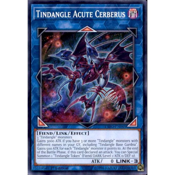 YuGiOh Extreme Force Common Tindangle Acute Cerberus EXFO-EN045