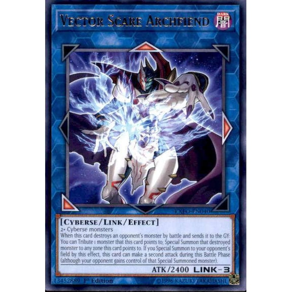 YuGiOh Extreme Force Rare Vector Scare Archfiend EXFO-EN040