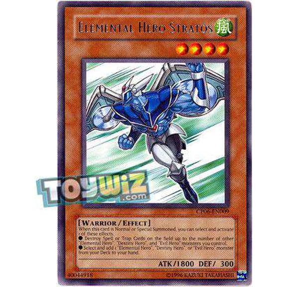 YuGiOh GX Champion Pack: Game 6 Rare Elemental Hero Stratos CP06-EN009