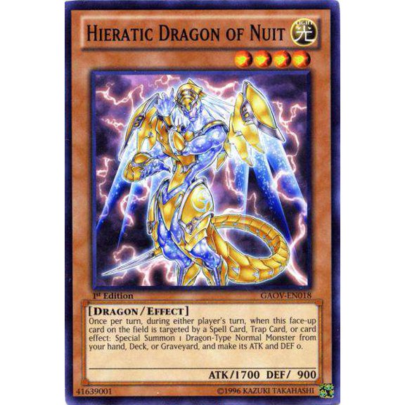 YuGiOh Galactic Overlord Common Hieratic Dragon of Nuit GAOV-EN018