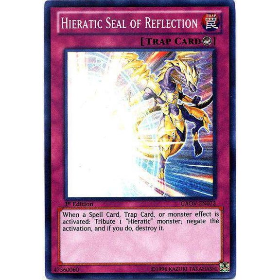 YuGiOh Galactic Overlord Super Rare Hieratic Seal of Reflection GAOV-EN072