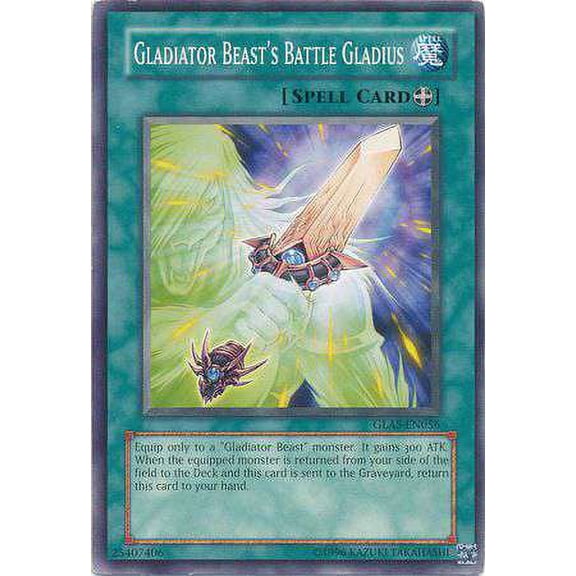 YuGiOh Gladiator's Assault Common Gladiator Beast's Battle Gladius GLAS-EN056