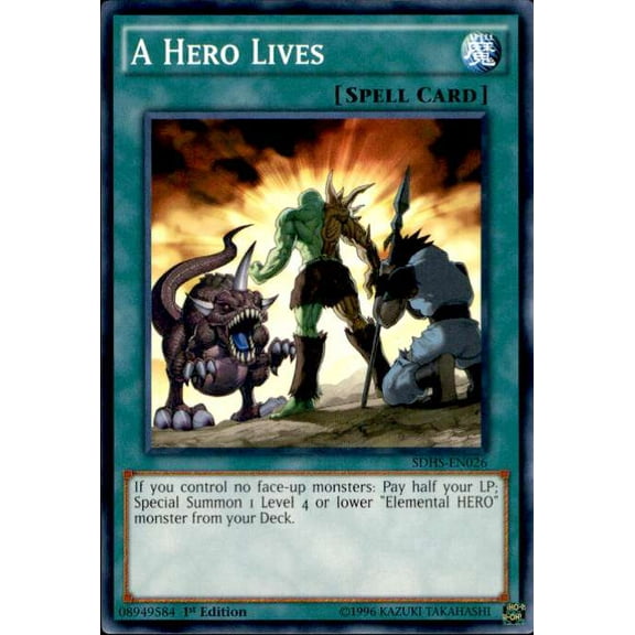 YuGiOh HERO Strike Structure Deck Common A Hero Lives SDHS-EN026