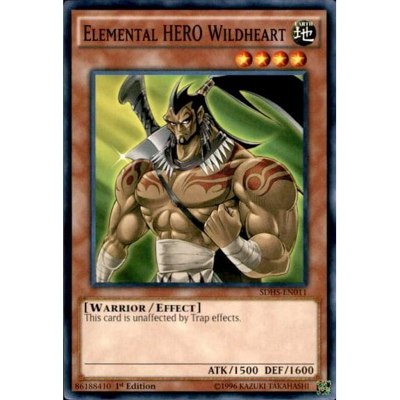 YuGiOh HERO Strike Structure Deck Common Elemental HERO Wildheart SDHS-EN011