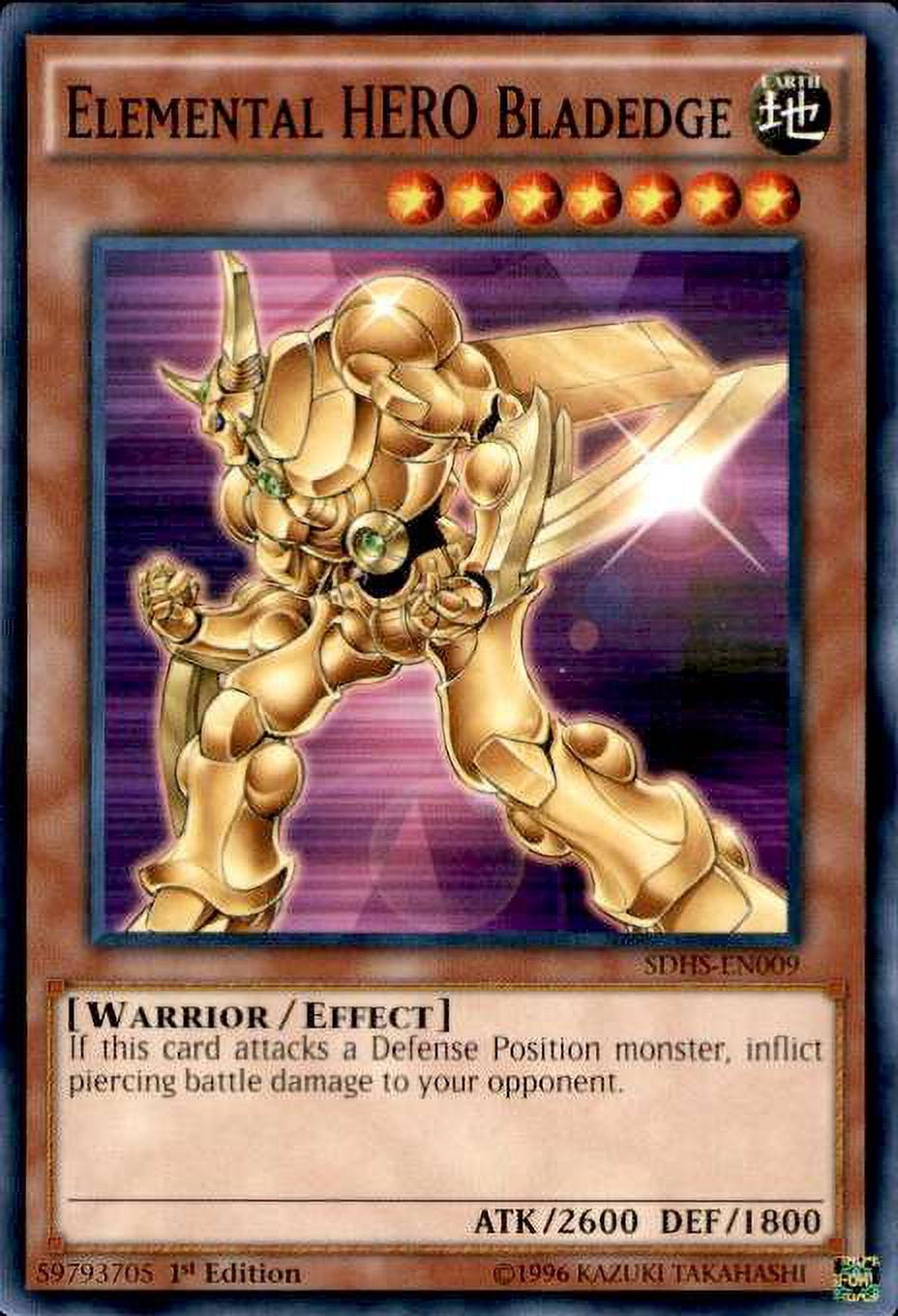 YuGiOh HERO Strike Structure Deck Common Elemental HERO Bladedge SDHS-EN009  - Walmart.com