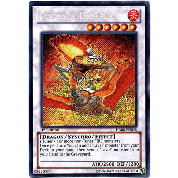 YuGiOh Hidden Arsenal 6: Omega XYZ Secret Rare Lavalval Dragun HA06-EN048