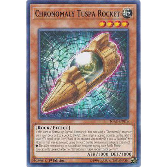 YuGiOh Ignition Assault Common Chronomaly Tuspa Rocket IGAS-EN016