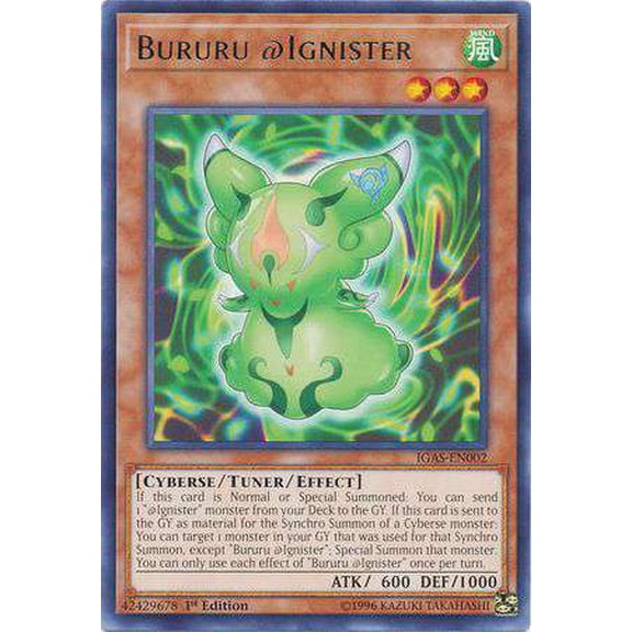 YuGiOh Ignition Assault Rare Bururu @Ignister IGAS-EN002