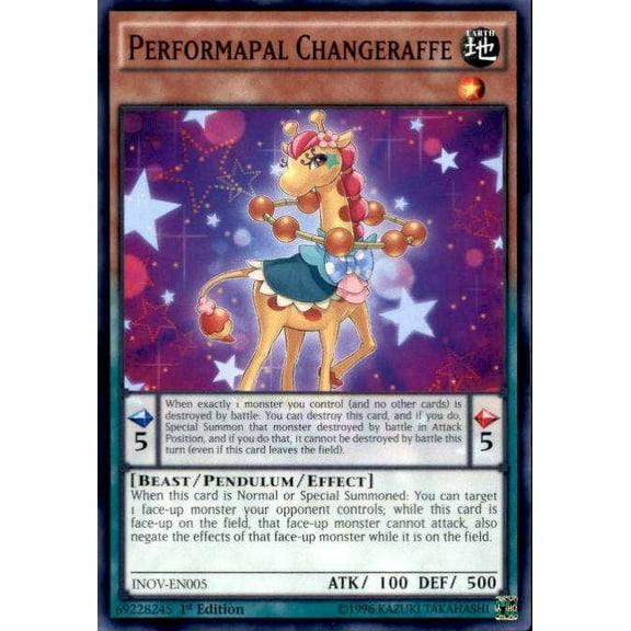 YuGiOh Invasion: Vengeance Common Performapal Changeraffe INOV-EN005