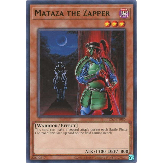 YuGiOh Invasion of Chaos 25th Anniversary Rare Mataza the Zapper IOC-EN086