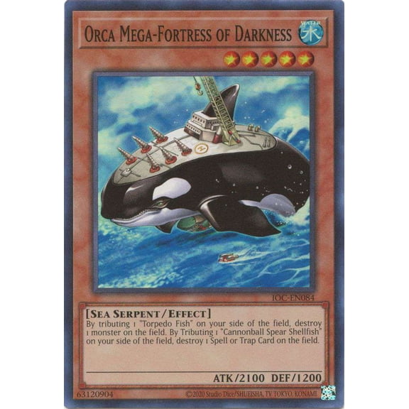 YuGiOh Invasion of Chaos 25th Anniversary Super Rare Orca Mega-Fortress of Darkness IOC-EN084