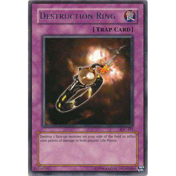 YuGiOh Invasion of Chaos Rare Destruction Ring IOC-101