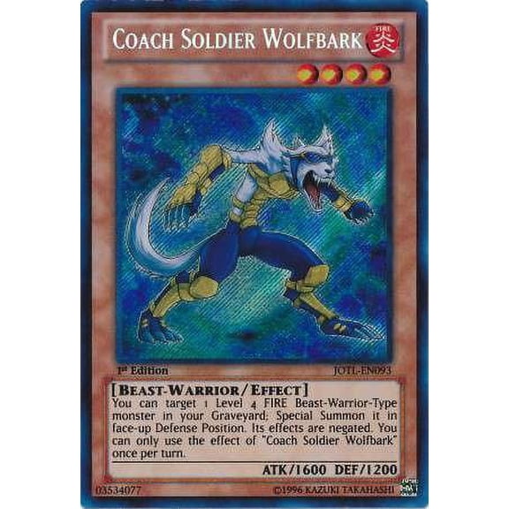 YuGiOh Judgment of the Light Secret Rare Coach Soldier Wolfbark JOTL-EN093