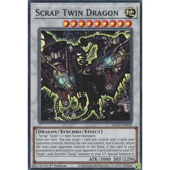 YuGiOh King's Court Super Rare Scrap Twin Dragon KICO-EN038