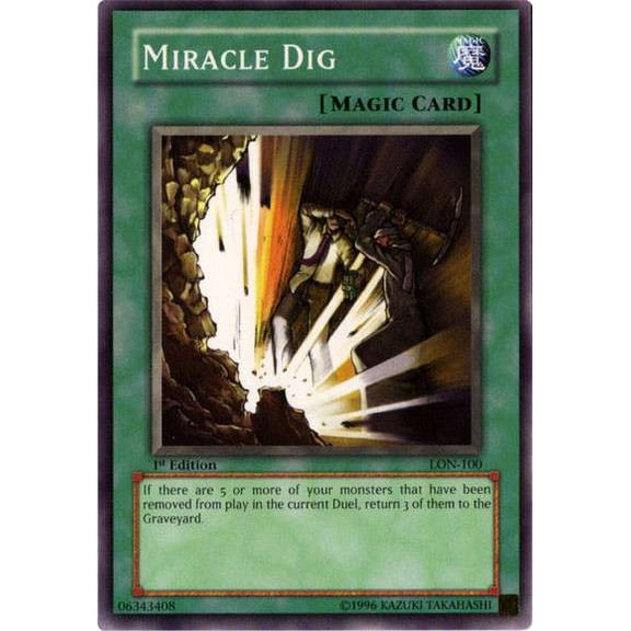 YuGiOh Labyrinth of Nightmare Common Miracle Dig LON-100 [1st Edition]
