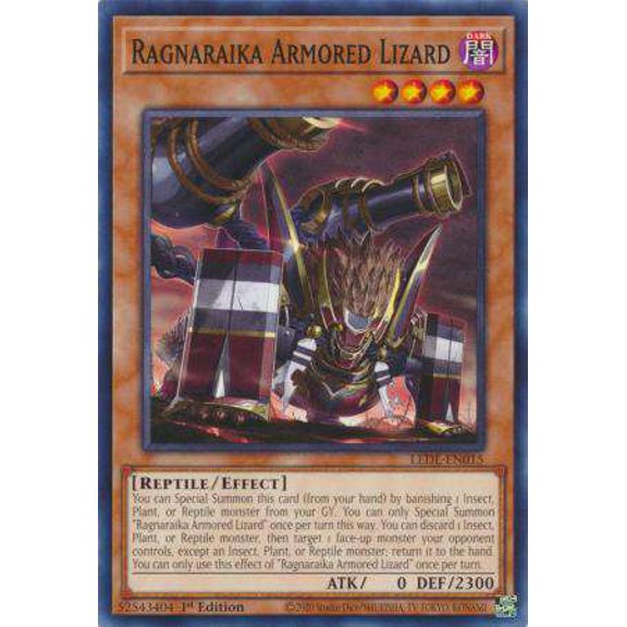 YuGiOh Legacy of Destruction Common Ragnaraika Armored Lizard LEDE-EN015