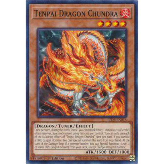 YuGiOh Legacy of Destruction Common Tenpai Dragon Chundra LEDE-EN018