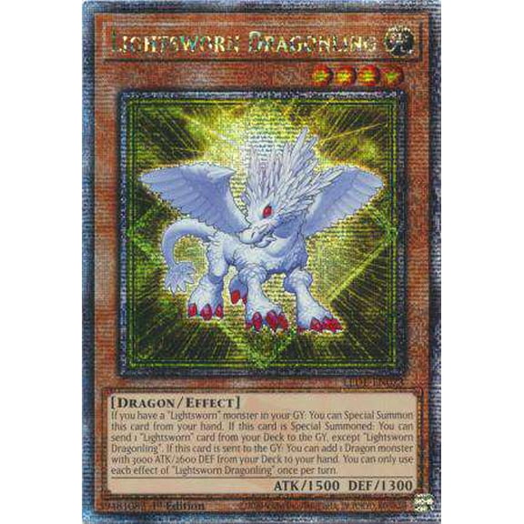 YuGiOh Legacy of Destruction Quarter Century Secret Rare Lightsworn Dragonling LEDE-EN023