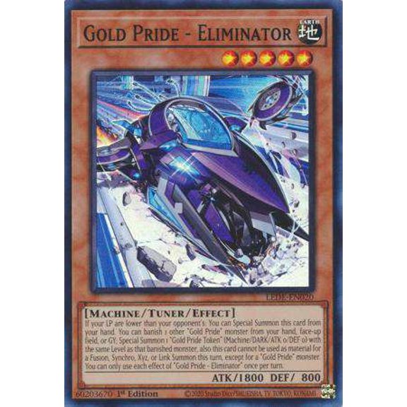 YuGiOh Legacy of Destruction Super Rare Gold Pride - Eliminator LEDE-EN020