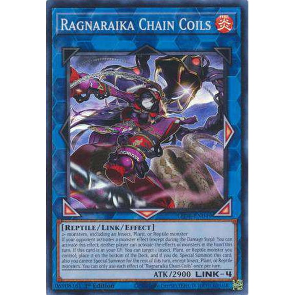 YuGiOh Legacy of Destruction Super Rare Ragnaraika Chain Coils LEDE-EN049