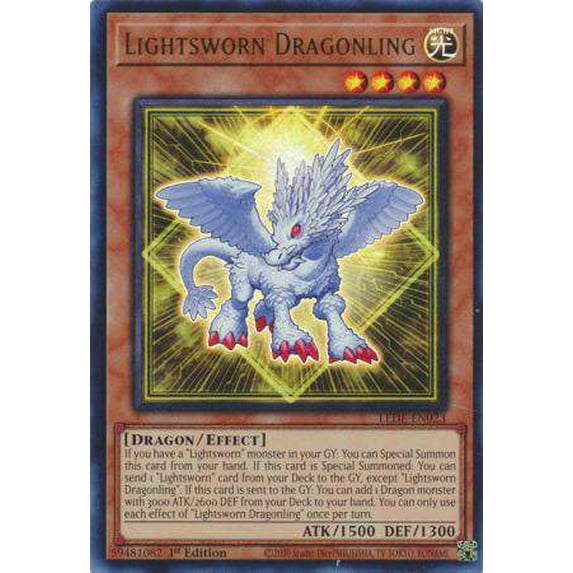 YuGiOh Legacy of Destruction Ultra Rare Lightsworn Dragonling LEDE-EN023