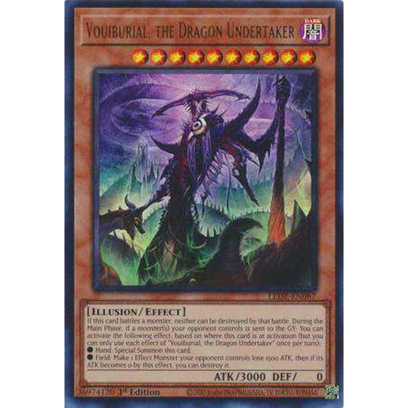 YuGiOh Legacy of Destruction Ultra Rare Vouiburial, the Dragon Undertaker LEDE-EN087