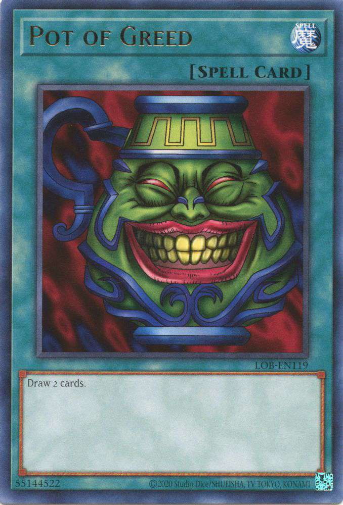 YuGiOh Legend of Blue Eyes White Dragon 25th Anniversary Rare Pot of Greed LOB-EN119 - Walmart.com YuGiOh Legend of Blue Eyes White Dragon 25th Anniversary Rare Pot of Greed LOB-EN119 - Walmart.com