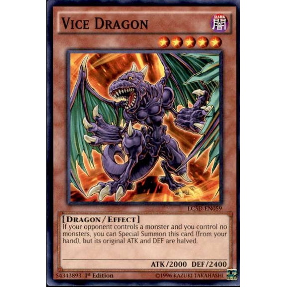 YuGiOh Legendary Collection Mega Pack Common Vice Dragon LC5D-EN059