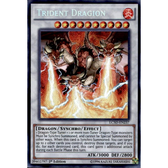 YuGiOh Legendary Collection Mega Pack Trident Dragion LC5D-EN237 ...