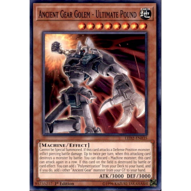 yugioh all ancient gear cards Legendary Duelists: Millennium Ancient Golem inflict piercing Battle Damage to your opponent Ultimate Ancient Gear Golem 1st