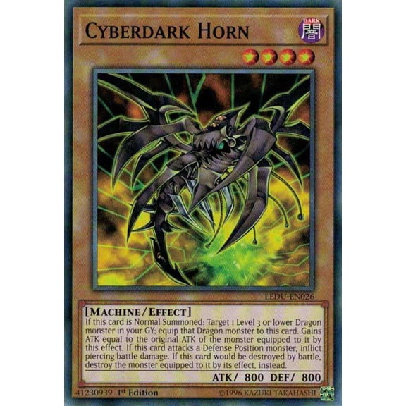YuGiOh Legendary Duelists Common Cyberdark Horn LEDU-EN026