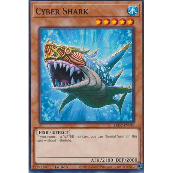 YuGiOh Legendary Duelists Duels From The Deep Common Cyber Shark LED9-EN048