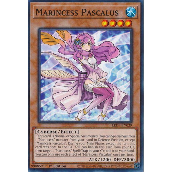 YuGiOh Legendary Duelists Duels From The Deep Common Marincess Pascalus LED9-EN039