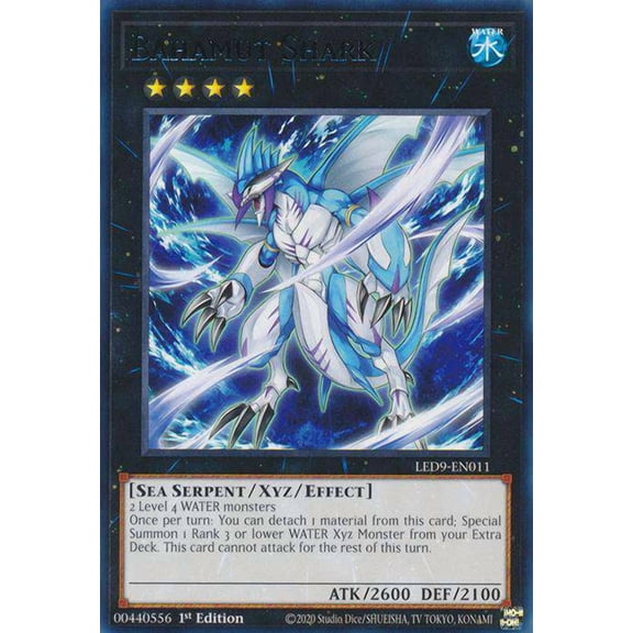 YuGiOh Legendary Duelists Duels From The Deep Rare Bahamut Shark LED9-EN011