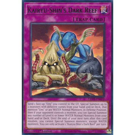 YuGiOh Legendary Duelists Duels From The Deep Rare Kairyu-Shin's Dark Reef LED9-EN022