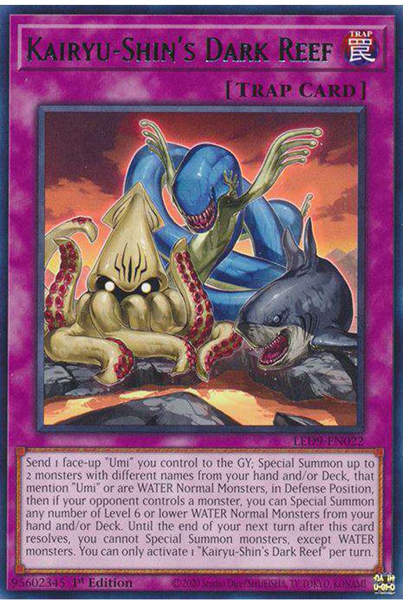 YuGiOh Legendary Duelists Duels From The Deep Rare Kairyu-Shin's Dark Reef LED9-EN022