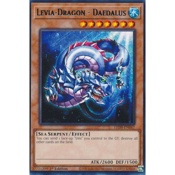 YuGiOh Legendary Duelists Duels From The Deep Rare Levia-Dragon - Daedalus LED9-EN047