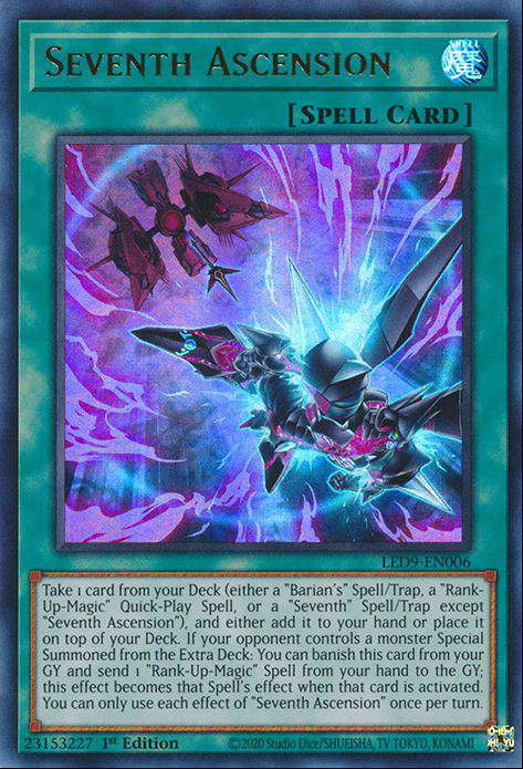 YuGiOh Legendary Duelists Duels From The Deep Ultra Rare Seventh Ascension LED9-EN006