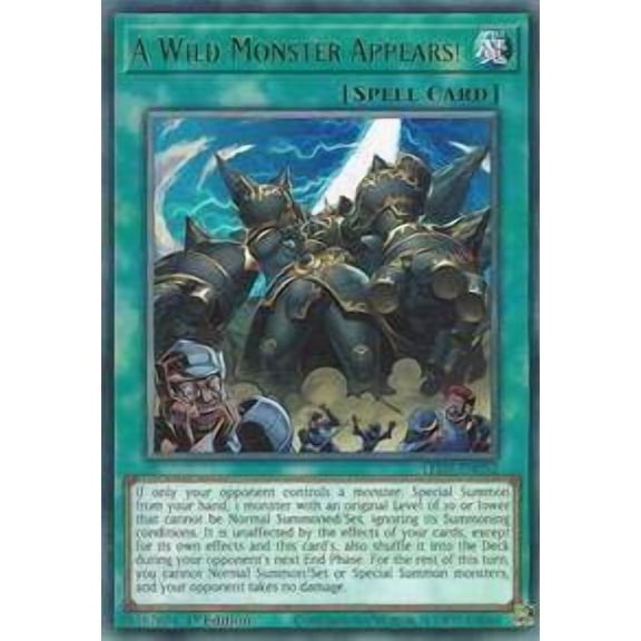 YuGiOh Legendary Duelists Rage of Ra Rare A Wild Monster Appears! LED7-EN052
